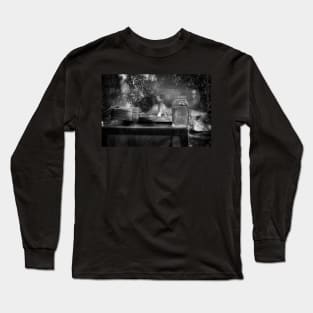 First Run Of Moonshine in Black and White Long Sleeve T-Shirt